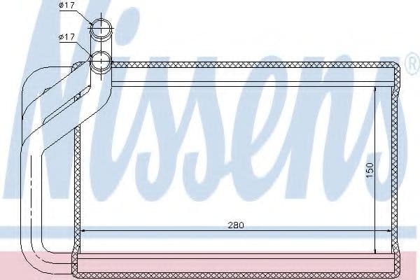 77532 Nissens Радиатор печки для Kia Carnival