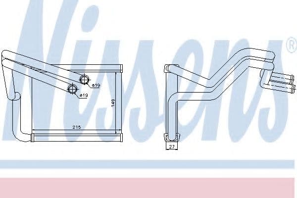 77633 Nissens Радиатор печки