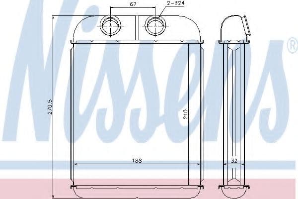 73467 Nissens Радіатор пічки для Renault Espace