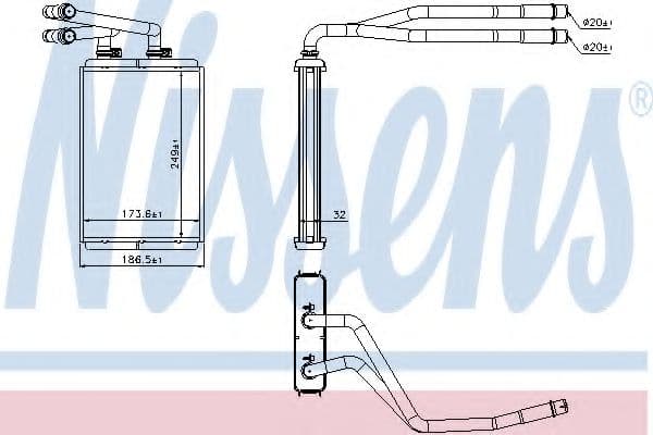73990 Nissens Радіатор пічки