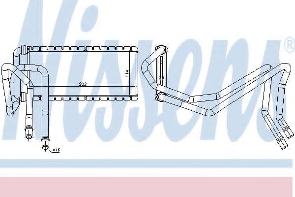 73002 Nissens Радіатор пічки