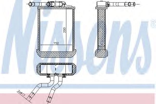 72045 Nissens Радіатор пічки для Mercedes M-Class