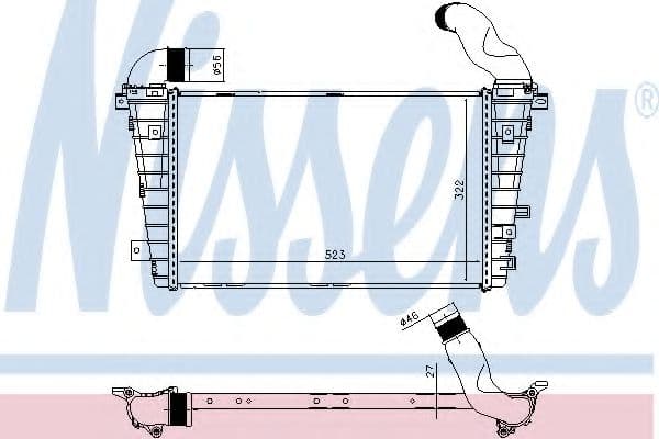 96461 Nissens Интеркулер для Opel Zafira