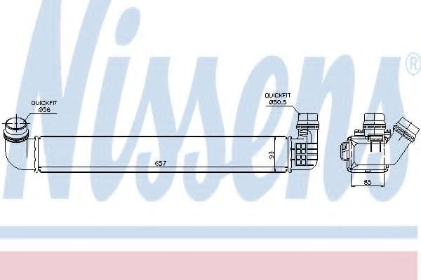 96569 Nissens Интеркулер для Renault Fluence