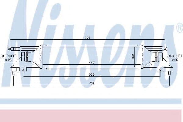 96464 Nissens Інтеркулер для Opel Corsa