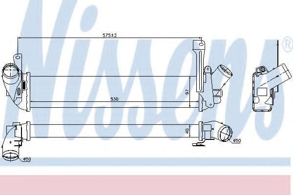 96563 Nissens Интеркулер