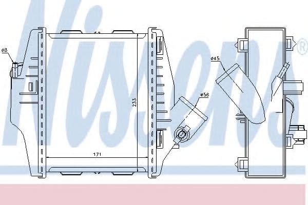 96579 Nissens Інтеркулер для Smart Fortwo
