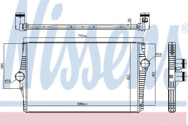 96601 Nissens Інтеркулер для Volvo XC90