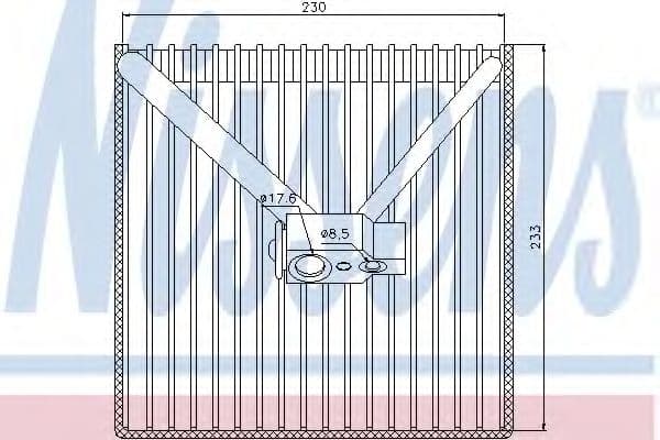 92250 Nissens Испаритель кондиционера для Opel Meriva