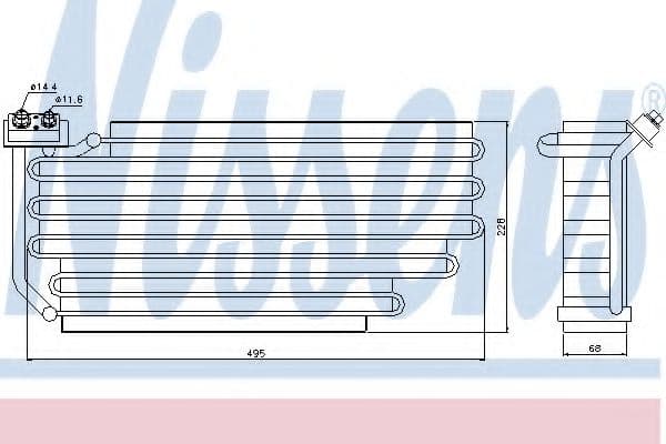 92290 Nissens Випарник кондиціонера