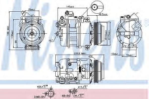 89080 Nissens Компрессор кондиционера