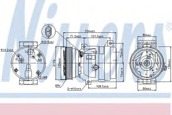 89121 Nissens Компресор кондиціонера