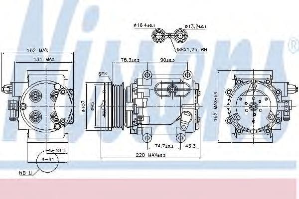 89239 Nissens Компрессор кондиционера