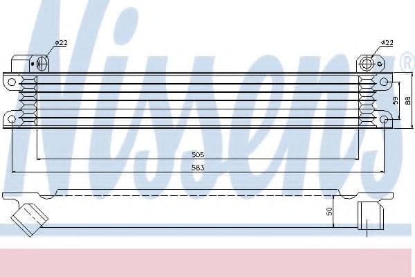 90615 Nissens Масляный радиатор двигателя