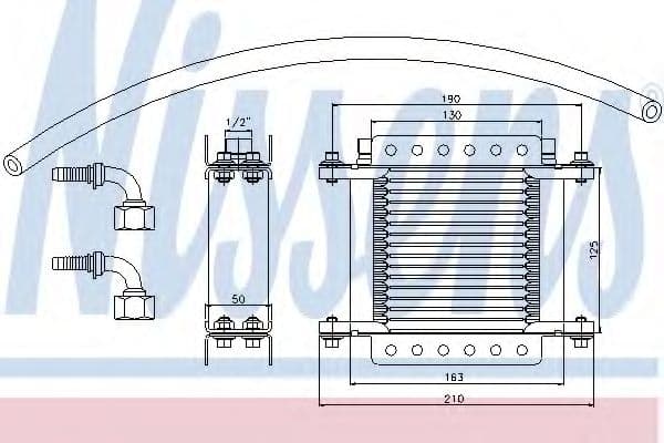 90634 Nissens Масляный радиатор двигателя для Toyota Carina