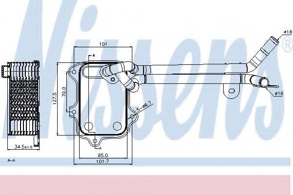 90679 Nissens Оливний радіатор двигуна