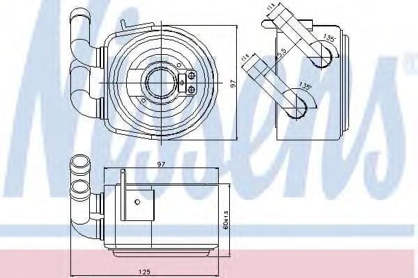 90695 Nissens Оливний радіатор двигуна