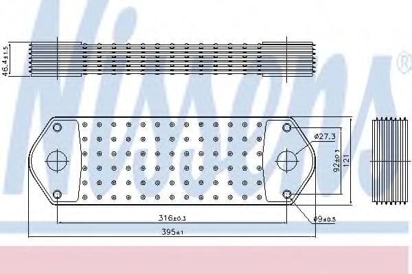 90715 Nissens Оливний радіатор двигуна