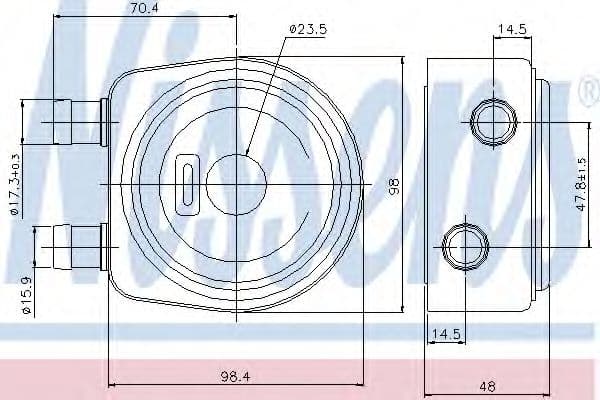 90697 Nissens Масляный радиатор двигателя