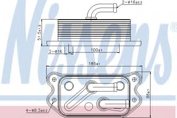 90716 Nissens Оливний радіатор двигуна