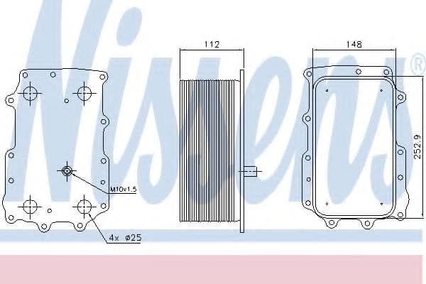 90726 Nissens Масляный радиатор двигателя