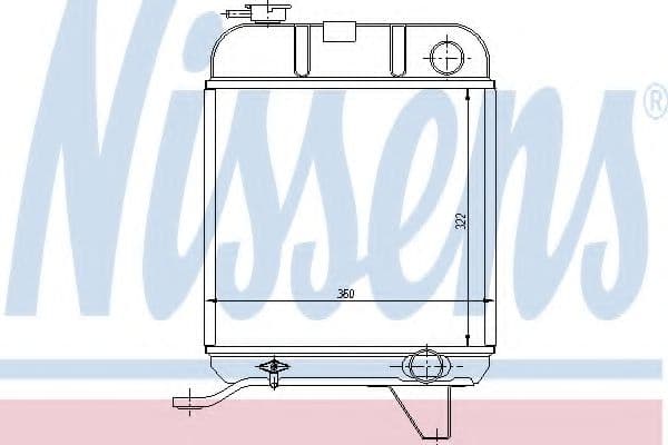 63460 Nissens Радіатор охолодження двигуна для Peugeot 505