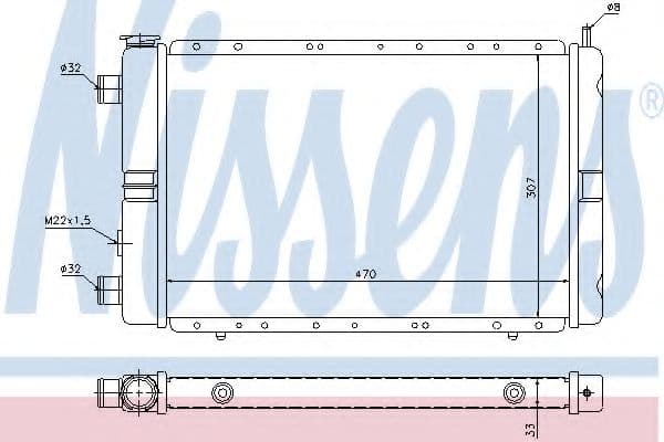 63850 Nissens Радіатор охолодження двигуна