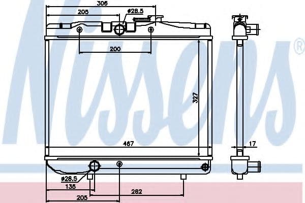 64880 Nissens Радіатор охолодження двигуна для Toyota Starlet