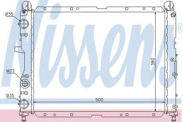 60024 Nissens Радіатор охолодження двигуна для Alfa Romeo 155