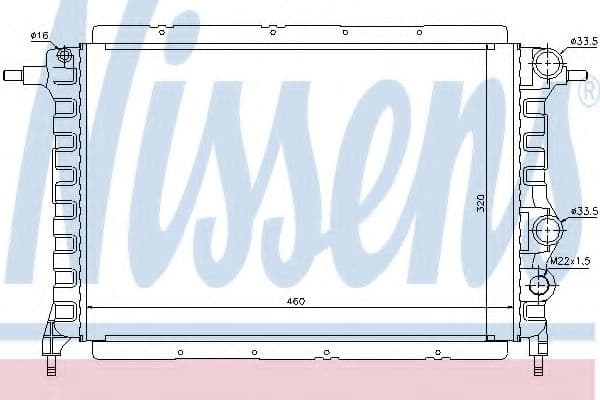 63959 Nissens Радіатор охолодження двигуна для Renault Espace