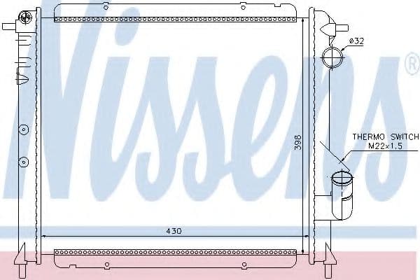 63892 Nissens Радіатор охолодження двигуна для Renault Rapid