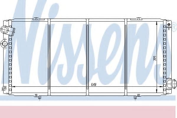 63728 Nissens Радіатор охолодження двигуна для Peugeot 205