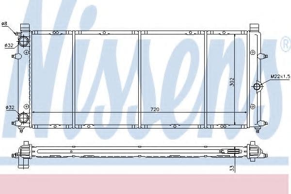 65184 Nissens Радіатор охолодження двигуна для Volkswagen Transporter