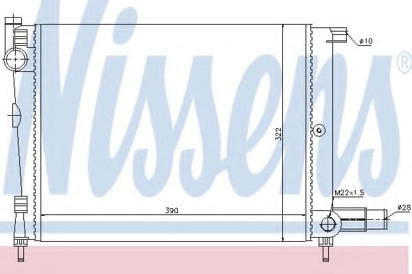 61391 Nissens Радіатор охолодження двигуна для Citroen AX