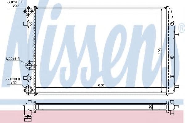 67322 Nissens Радіатор охолодження двигуна