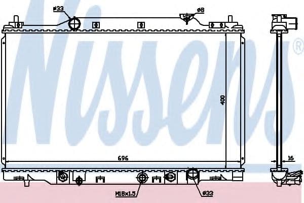 68104 Nissens Радіатор охолодження двигуна для Honda Stream
