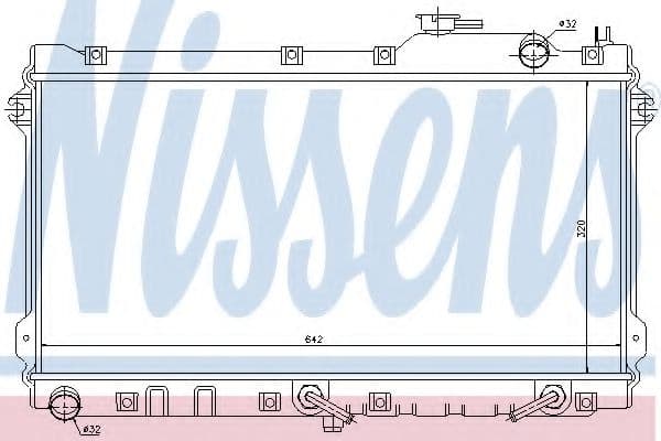 62447 Nissens Радіатор охолодження двигуна для Mazda MX-5