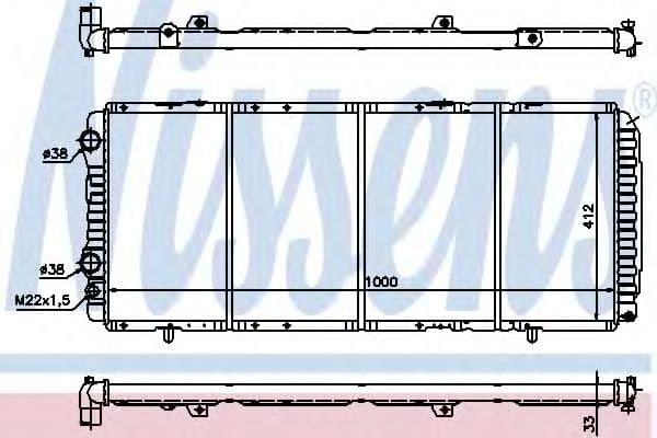 61393 Nissens Радіатор охолодження двигуна