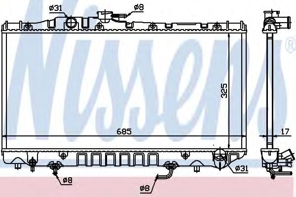 647361 Nissens Радиатор охлаждения двигателя