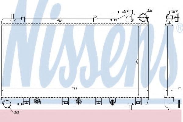 64186 Nissens Радіатор охолодження двигуна