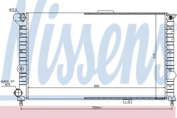 60054 Nissens Радіатор охолодження двигуна для Alfa Romeo 166