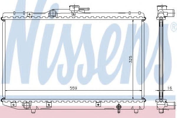64773 Nissens Радиатор охлаждения двигателя для Toyota Starlet