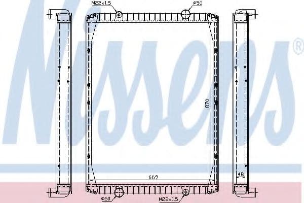 63845A Nissens Радіатор охолодження двигуна