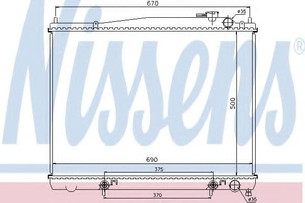 62916 Nissens Радіатор охолодження двигуна для Nissan Pathfinder