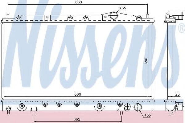 62865 Nissens Радіатор охолодження двигуна для Mitsubishi Eclipse