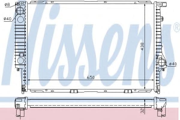 60622A Nissens Радиатор охлаждения двигателя