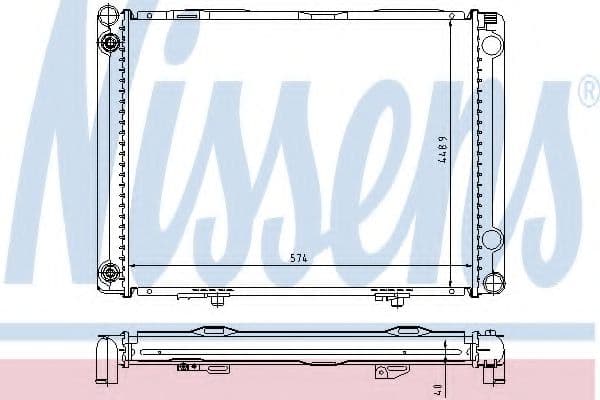 62766A Nissens Радиатор охлаждения двигателя для Mercedes 190