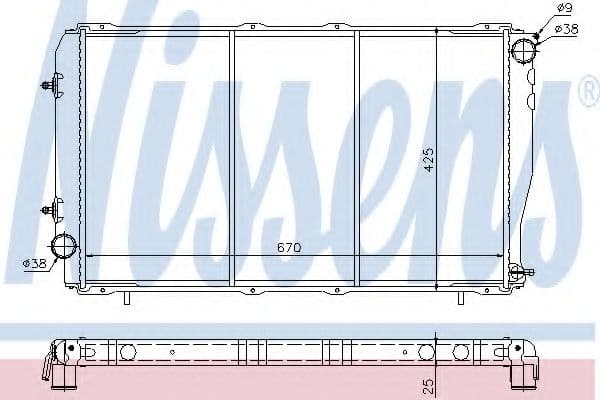 641111 Nissens Радіатор охолодження двигуна