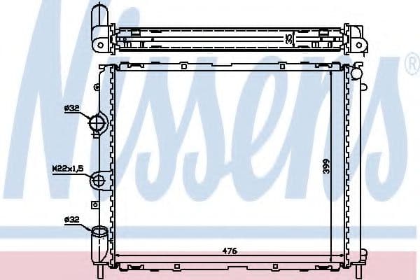 63855A Nissens Радиатор охлаждения двигателя
