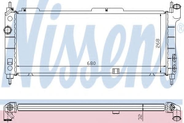 63254A Nissens Радіатор охолодження двигуна